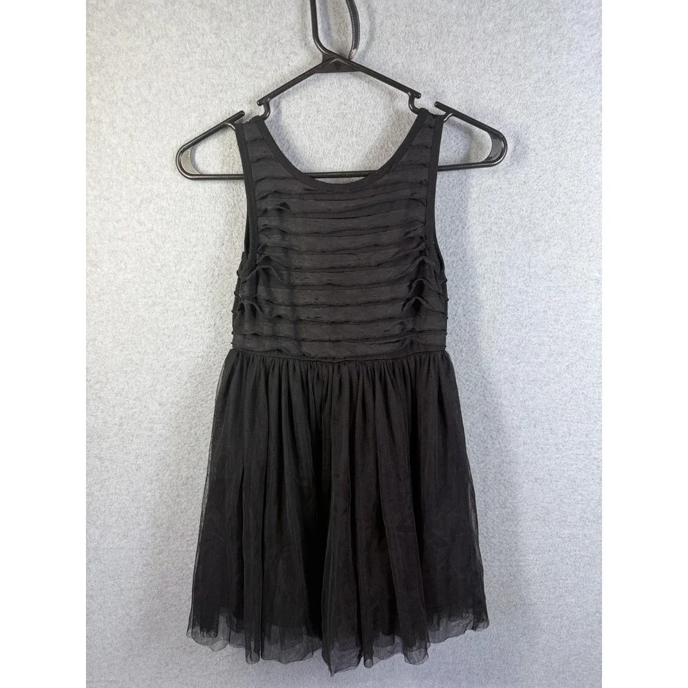 Beautees Dress Girls 10 Black Tutu Sleeveless Tulle Skirt Party Formal Holiday